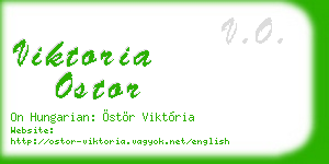 viktoria ostor business card